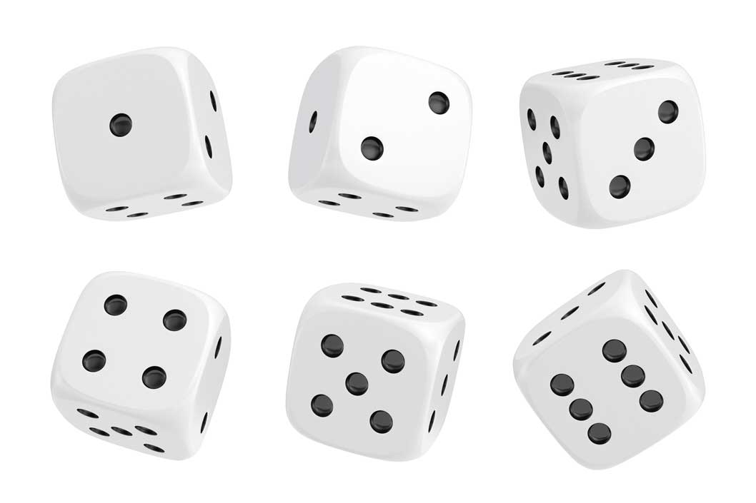 Six dice